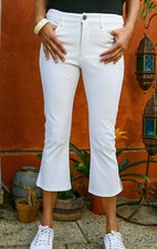 NWT New Fresh Produce White Freshfit Cropped Crop Capri Pants Size Large L