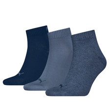 Image of PUMA Sports Ankle Trainer Socks Unisex Quarters (3 Pair Packs) Everyday Comfort