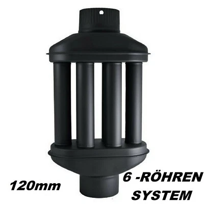 UZMAN Diffusore scambiatore di calore 120 mm SMALBO colore NERO stadio a legna 6 tubi