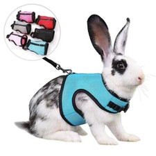 Rabbit Harness and Leash Walking Rope Clip Clothes for Guinea Pig Bunny Rat Au