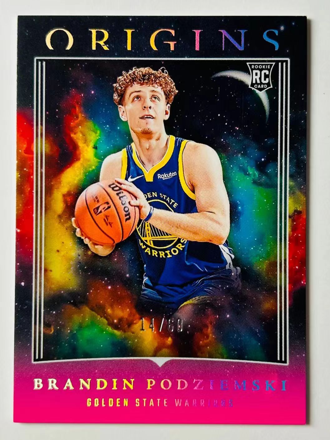 Brandin Podziemski 2023-24 Panini Origins 14/60 Pink Rookie RC Warriors #24