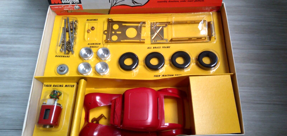 vintage Monogram RACING '34 Ford Coupe Slot Car Kit NEW/NOS, OB w
