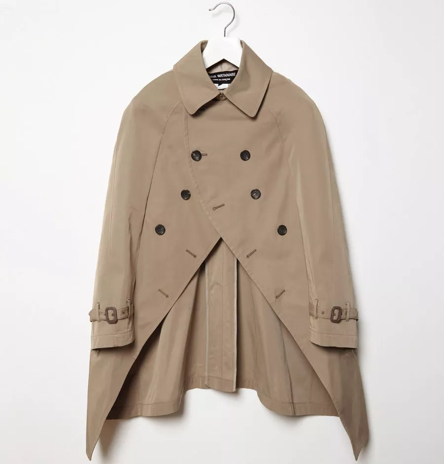 Junya Watanabe Comme des Garçons Trench Coat Cape in Beige Size