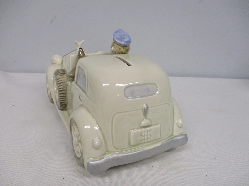 FITZ & FLOYD 1978 BANK ROLLS BANK ROLLS ROYCE CHÓFER CANICHE FRANCÉS BANCO DE MONEDAS Foto 4 de 4