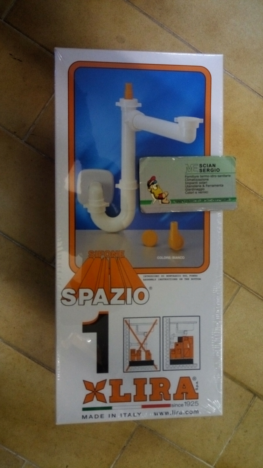 Sifone salvaspazio una vasca Lira SPAZIO 1 40mm 1"1/2 scarico cucina lavello