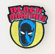 BLACK PANTHER SUPERHERO MARVEL MOVIE IRON ON PATCH 3.0 X 2.75 INCHES