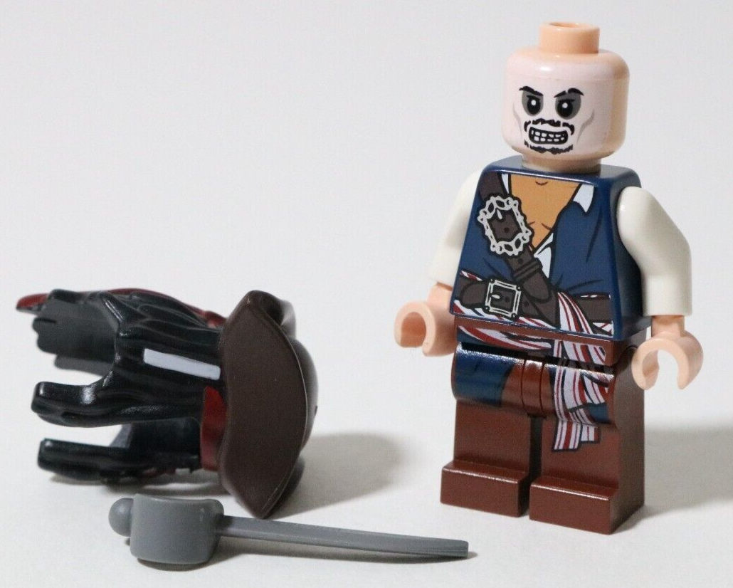 LEGO Captain Jack Sparrow Minifigure Pirates Of The Caribbean Genuine eBay