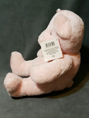 Russ Berrie Peach Plush w/ Satin Stuffed Teddy Bear BITSY Rattle Toy NWT 11" - Picture 2 of 5