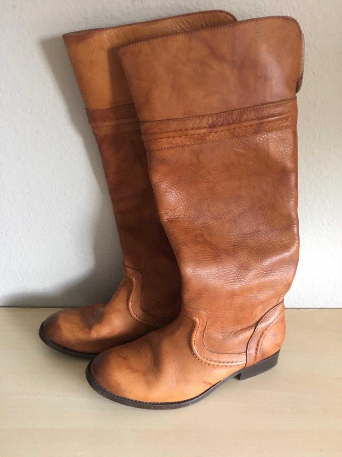 Frye Melissa Tan trapunto equestrian riding boots siz… - Gem