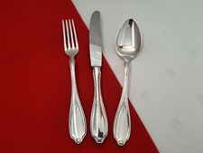 WMF Englische Rose Tafelbesteck Messer Gabel Löffel 3 tlg  cm 90er Silber TOP