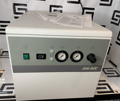 Jun-Air OF302-4M 4L Air Compressor Cabinet Dental Rocking Piston Oil-less 105Hrs