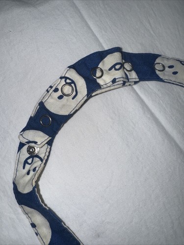 Burger Chef 1970’s Uniform Apron Blue White Smiley Face Adjustable Snap Neck - Picture 5 of 8