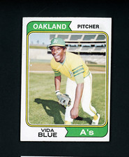 Vida Blue 1974 Topps - Oakland A's #290 EX-MT