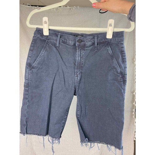 Mother Denim Long Bermuda Frayed Shorts 