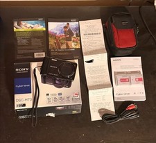 Sony Cyber-shot DSC-H70 16.1MP Black 10x/25x Zoom IS w/ Box Case Cables