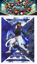 2025 Panini Crusade #25 Ken Griffey Jr. Crusade Blue Cracked Ice
