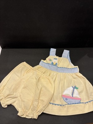 Samara Toddler Two Piece Set Short Sun Dress with Bloomers  Size 3T