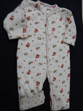 Kissy Kissy Boys 3-6 Months CHRISTMAS Lined Coverall Snap Closure HTF