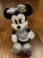 Disney Minnie Mouse Silver Platinum Plush Toy 100th Anniversary Edition