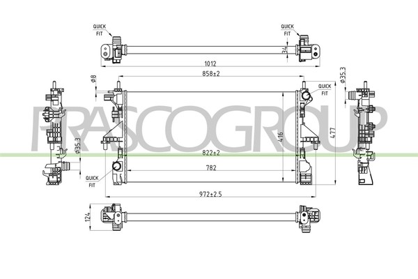 KüHler WasserküHler FüR Fiat Ducato Kasten 140 Multijet 2.3 D 160-image