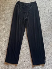 J.B.S. Ltd Black Velvet Elastic Pants Women’s Size L