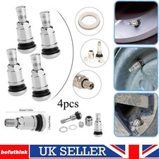 4 x Motorhome High Pressure Metal Tyre Valves Bolt In Fiat Ducato and Others