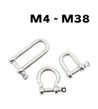 Stainless Steel D Style Chain Shackle Joint Connector D/Bow Screw Pin Chain Ring