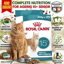 2 x Royal Canin Ageing 15+ Senior Dry Cat Food 400g 18.69 per kilo