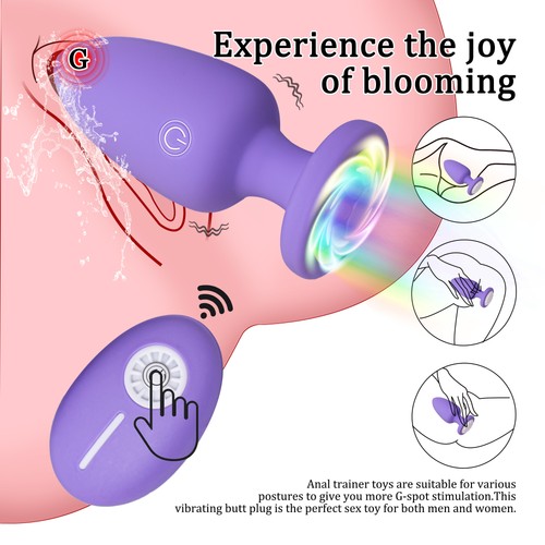 Silikon Sexspielzeug für Frauen Stoßen Anal Vibrator Prostata Massager Anal Plug - Bild 36 von 48