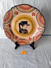 Assiette décoratif faïence Henriot Quimper 72 buste homme diamètre 24cm