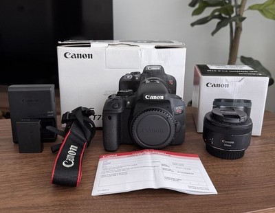 Canon EOS Rebel T7i DSLR Camera w/ Canon 50mm 1.8 STM Lens (7k Shutter Count)