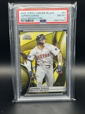 2025 Topps Chrome Black Jarren Duran #87 Gold Refractor /50 PSA 8 Pop 1🔥