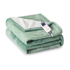 Heat Blanket 50 x60 Throw,Soft Flannel Sherpa Reversible Electric