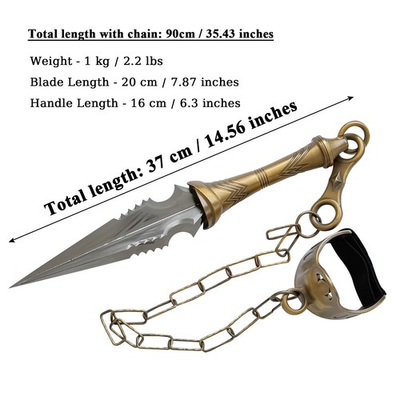 #ad 14quot;Scorpion Kunai With Chain Mortal Kombat Heavy Duty 1:1 Full Metal replica $67.00