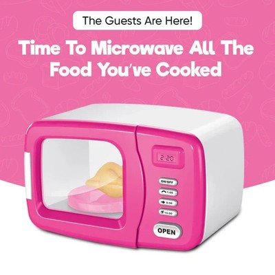 MISCO TOYS Microwave Pink (Real Life Functions with Lights, Sounds, and Mixer)