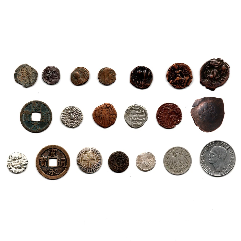 JUEGO HISTÓRICO DE LUJO: 20 Monedas de 20 Siglos Roma China Judea y MUCHAS MÁS Foto 3 de 4