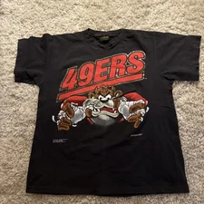 vintage men’s 49ers warner bros 1991 tasmania devil large t shirt 