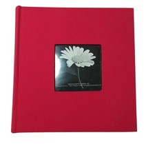 Pioneer Cloth Photo Album with Frame Red 9 x 9 200 Photos 4 x 6 Memo