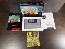 Super Mario Kart Super Nintendo SNES Game Factory Wrapped Complete