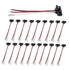  Right Angle 3 Wire Pigtail Trailer Lights Stop Turn 3 Prong Male Plug (20 Pcs)