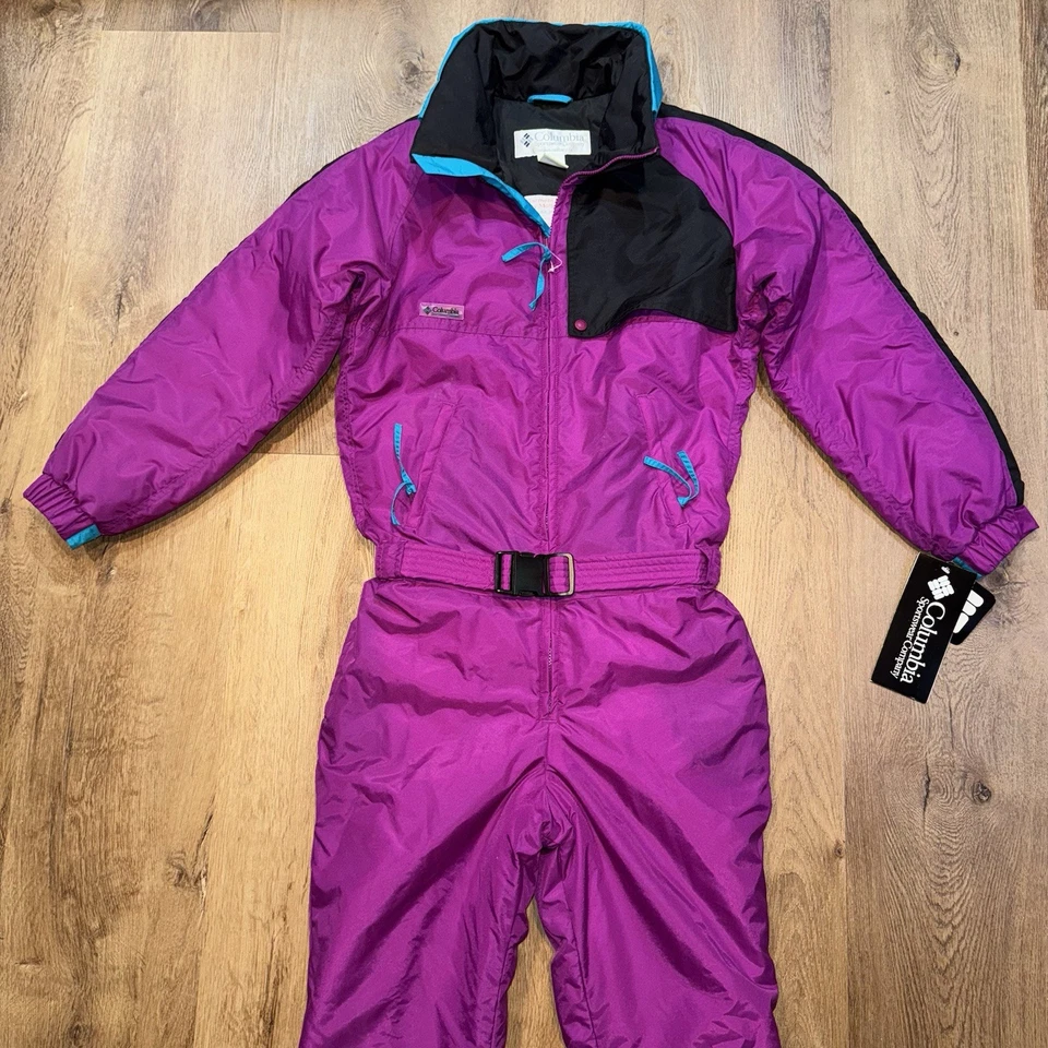 Columbia Ski Suit One Piece Snowsuit Snow Bib retro Vintage Retro NOS Youth XL - Image 2 of 4