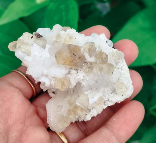 Stilbite On Calcite Minerals Specimen India BO=27 - Picture 2 of 7