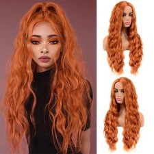 Dopamine girl 28 inch long water ripple synthetic mechanism colored wig A