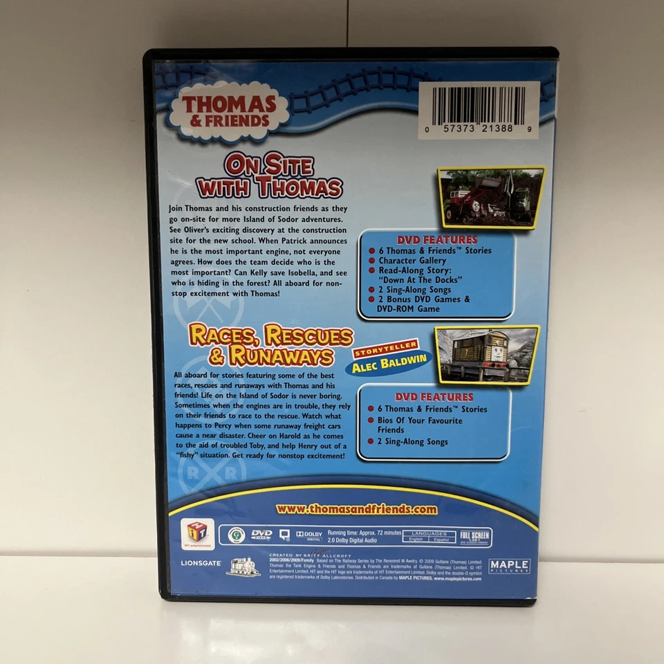 Thomas & Friends On Site With Thomas/Races Rescues And Runaways DVD - Image 2 of 4