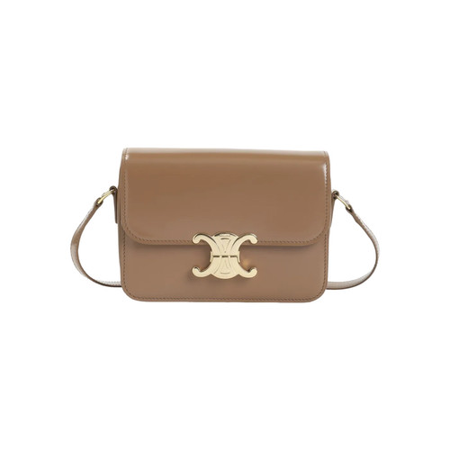 CELINE Teen Triomphe Bronze Shoulder Bag New & Authentic