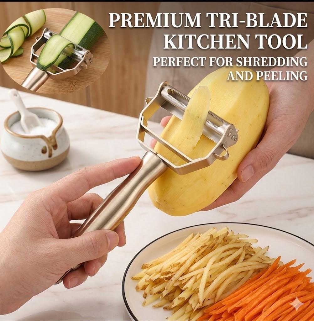 4-4 in-1 Stainless Steel Vegetable Peeler Julienne Slicer