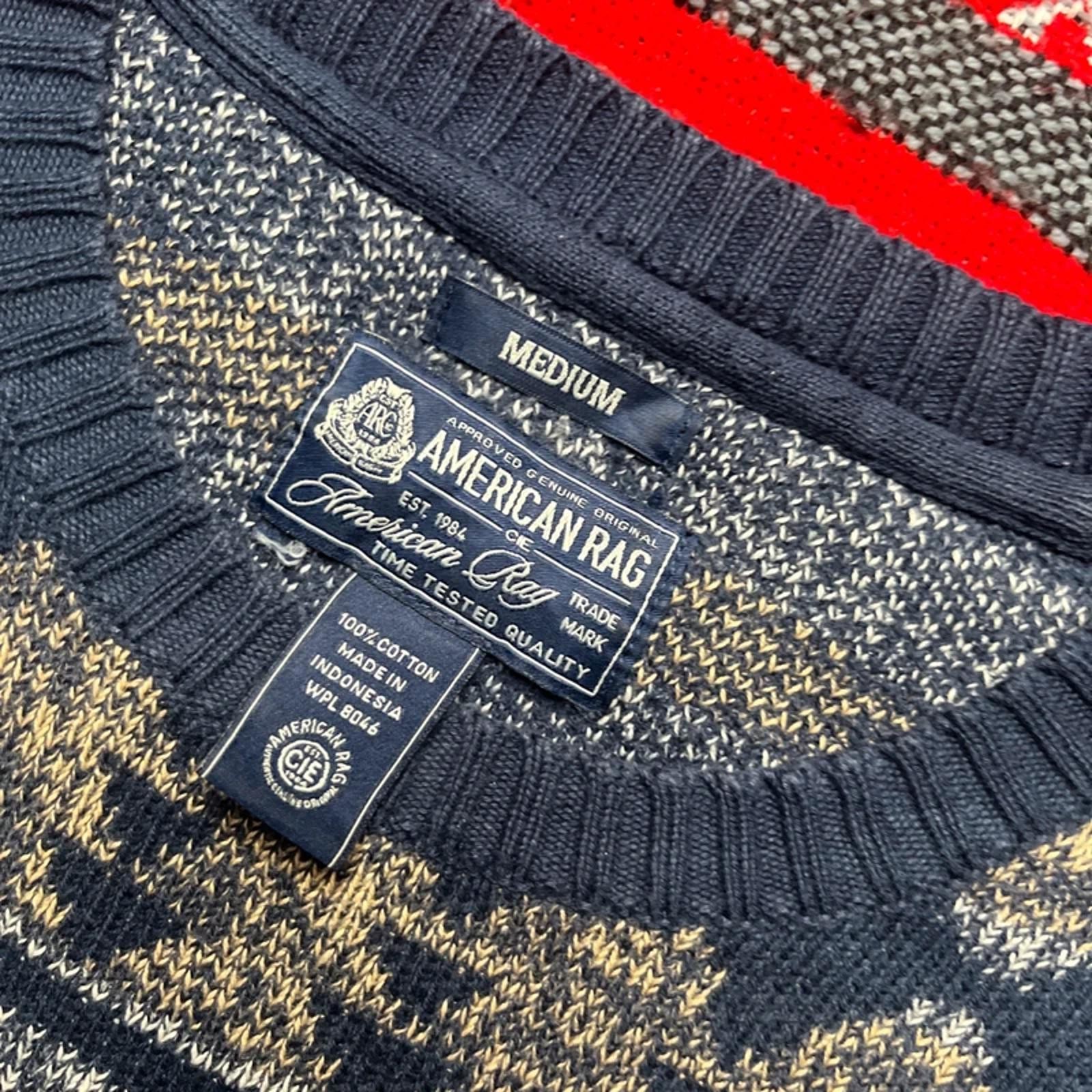 Vintage American Rag 90’s Aztec Pattern Men’s Knitted Jumper | M image 5
