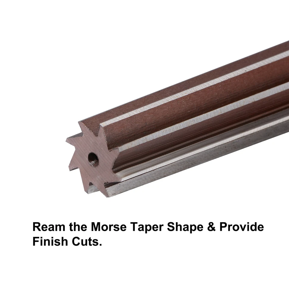 8 Flautas MT4 Morse Escariador Cónico Acabado de Vástago Recto Cortador H8 Aleación Herramienta Acero Foto 3 de 4