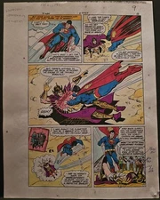 Superman Issue #387 Original Comic Art Color Guide 1983 DC Alexander the Great