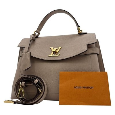 LOUIS VUITTON Bag: Lockme Ever MM M56094 Greige W28.5H25.5D13cm w/strap